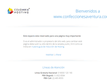 Tablet Screenshot of confeccionesaventura.com